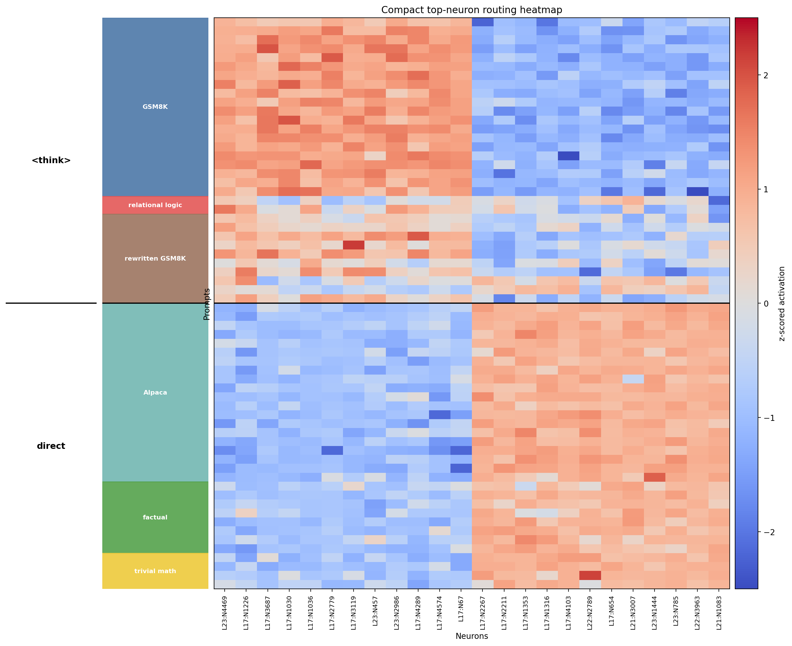 top neuron heatmap